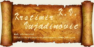 Krstimir Vujadinović vizit kartica